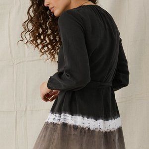 Bella Dahl Bishop Sleeve Ruffle Hem Dress